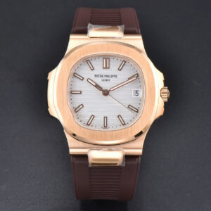 Nautilus 5711R RG PPF 40MM White Dial Brown Rubber Strap A324SC V5 - Image 17