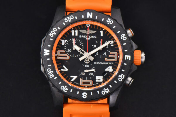 Endurance Pro 44mm OF Orange Chronometer Dial Orange Rubber Strap Swiss Quartz