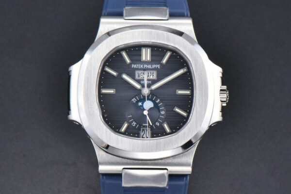 Nautilus 5726 Full Function PPF 40.5MM Blue Dial Blue Rubber Strap A324