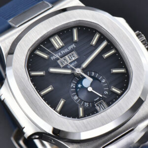 Nautilus 5726 Full Function PPF 40.5MM Blue Dial Blue Rubber Strap A324 - Image 13