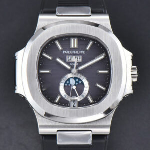 Nautilus 5726 Full Function PPF 40.5MM Gray Dial Black Rubber Strap A324