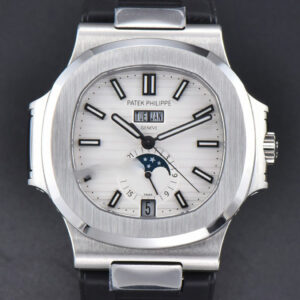 Nautilus 5726 Full Function PPF 40.5MM White Dial Black Rubber Strap A324