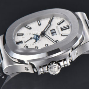 Nautilus 5726 Full Function PPF 40.5MM White Dial Black Rubber Strap A324 - Image 24