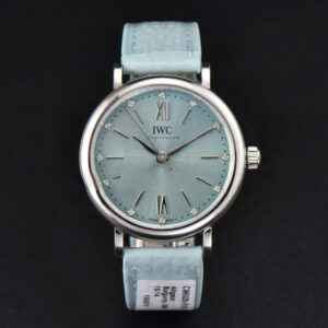 Portofino Automatic 34mm IW357416 Real Diamond Ice Blue Dial Blue Leather Strap SW - Image 16