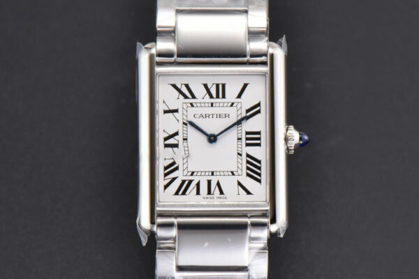 Tank Must Large 33.7mmx25.5mm K11F White Dial SS Bracelet Ronda Quartz