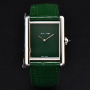 Tank Must Large 33.7×25.5mm K11F Green Dial Green Leather Strap Quartz - Image 11