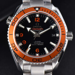 Planet Ocean 600m 42mm VSF Black Dial Orange Bezel SS Bracelet A8500