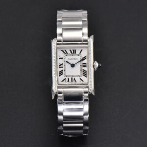 Tank Must Small 29.5mmx22mm K11F Diamond White Dial SS Bracelet Ronda Quartz - Image 19