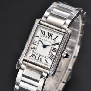Tank Must Small 29.5mmx22mm K11F Diamond White Dial SS Bracelet Ronda Quartz - Image 20