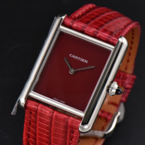 Tank Must Large 33.7×25.5mm K11F Red Dial Red Corc Texture Leather Strap Quartz - Image 12