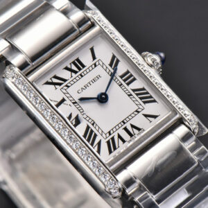 Tank Must Small 29.5mmx22mm K11F Diamond White Dial SS Bracelet Ronda Quartz - Image 26