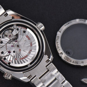 Planet Ocean 600m 42mm VSF Black Dial Orange Bezel SS Bracelet A8500 - Image 18