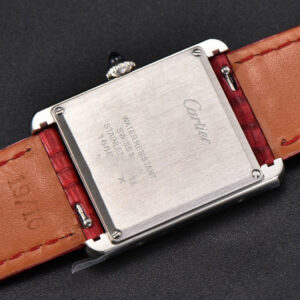 Tank Must Large 33.7×25.5mm K11F Red Dial Red Corc Texture Leather Strap Quartz - Image 26