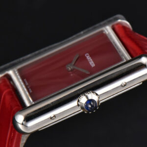 Tank Must Large 33.7×25.5mm K11F Red Dial Red Leather Strap Quartz - Image 16