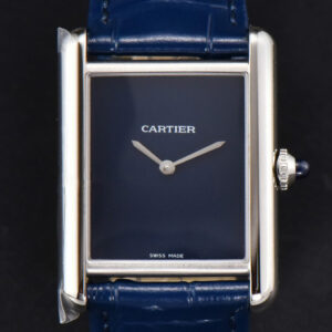 Tank Must Large 33.7×25.5mm K11F Blue Dial Blue Leather Strap Quartz