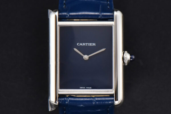 Tank Must Large 33.7×25.5mm K11F Blue Dial Blue Leather Strap Quartz