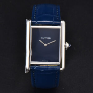 Tank Must Large 33.7×25.5mm K11F Blue Dial Blue Leather Strap Quartz - Image 11