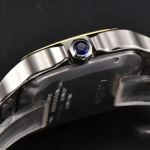 Santos Large 40mm YG/SS GF White Dial Black Rubber Strap MIYOTA 9015 - Image 21