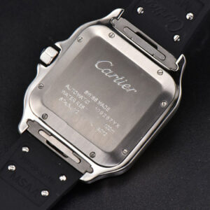 Santos Large 40mm YG/SS GF White Dial Black Rubber Strap MIYOTA 9015 - Image 29