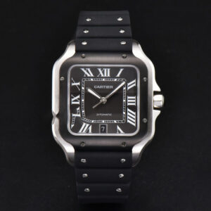 Santos Large 40mm GF Black Dial Black Rubber Strap MIYOTA 9015 - Image 11