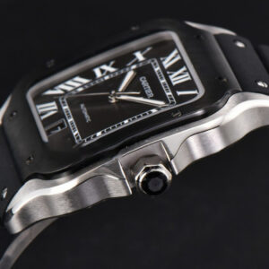 Santos Large 40mm GF Black Dial Black Rubber Strap MIYOTA 9015 - Image 18