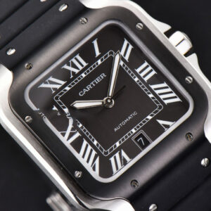 Santos Large 40mm GF Black Dial Black Rubber Strap MIYOTA 9015 - Image 19