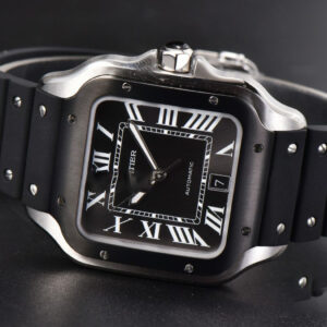 Santos Large 40mm GF Black Dial Black Rubber Strap MIYOTA 9015 - Image 20