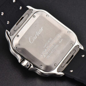Santos Large 40mm GF White Dial Black Rubber Strap MIYOTA 9015 - Image 16