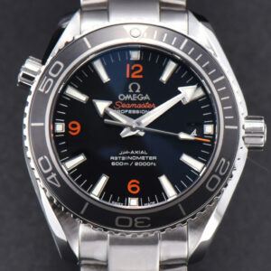 Planet Ocean 600m 42mm VSF Black Dial Orange Marker SS Bracelet A8500
