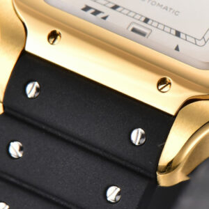 Santos Large 40mm YG GF White Dial Black Rubber Strap MIYOTA 9015 - Image 17