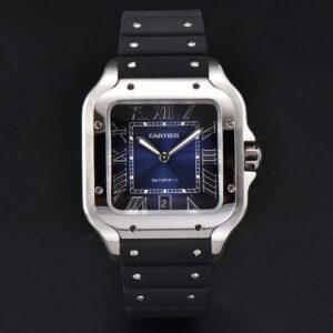 Santos Large 40mm GF Blue Dial Black Rubber Strap MIYOTA 9015 - Image 16