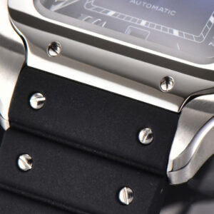 Santos Large 40mm GF Blue Dial Black Rubber Strap MIYOTA 9015 - Image 22