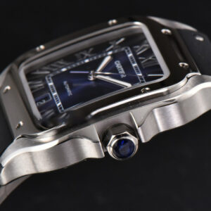 Santos Large 40mm GF Blue Dial Black Rubber Strap MIYOTA 9015 - Image 23