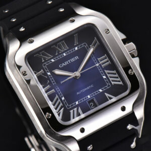 Santos Large 40mm GF Blue Dial Black Rubber Strap MIYOTA 9015 - Image 24
