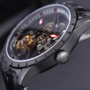 Excalibur Spider BBRF 47mm Skeleton Dial Black Leather Strap Flying Tourbillon Manual Wind - Image 2