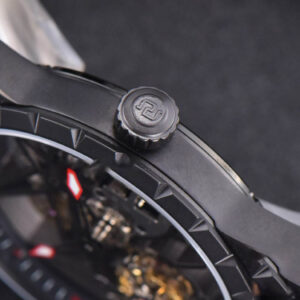 Excalibur Spider BBRF 47mm Skeleton Dial Black Leather Strap Flying Tourbillon Manual Wind - Image 3