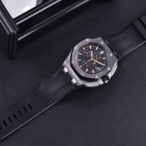 Royal Oak Offshore 26405CE 44mm RG JF Black Dial RG Marker Black Rubber Strap A3126 V2 - Image 2