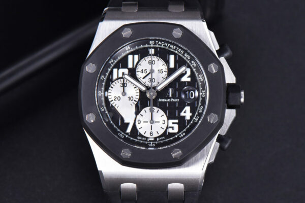 Royal Oak Offshore 25940SK 42mm JF Rubberclad Black/Silver Dial Rubber Strap A7750