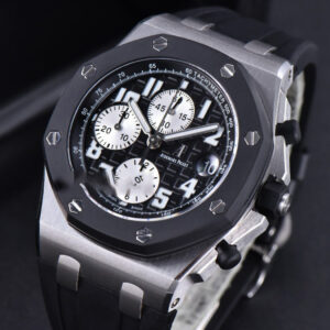 Royal Oak Offshore 25940SK 42mm JF Rubberclad Black/Silver Dial Rubber Strap A7750 - Image 5