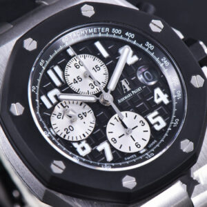 Royal Oak Offshore 25940SK 42mm JF Rubberclad Black/Silver Dial Rubber Strap A7750 - Image 10