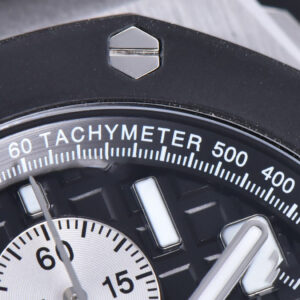 Royal Oak Offshore 25940SK 42mm JF Rubberclad Black/Silver Dial Rubber Strap A7750 - Image 11