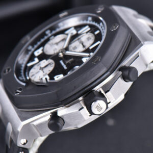 Royal Oak Offshore 25940SK 42mm JF Rubberclad Black/Silver Dial Rubber Strap A7750 - Image 13