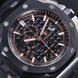 Royal Oak Offshore 26405CE 44mm RG JF Black Dial RG Marker Black Rubber Strap A3126 V2 - Image 10