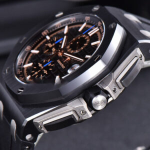 Royal Oak Offshore 26405CE 44mm RG JF Black Dial RG Marker Black Rubber Strap A3126 V2 - Image 11