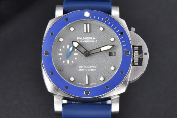 PAM959 Submersible VSF 42mm Black Dial Blue Bezel Rubber Strap Asia XXXIV