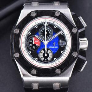 Royal Oak Offshore Grand Prix 44mm JF Real Forge Carbon Parts Blue Dial Leather Strap V3 A3126 - Image 3