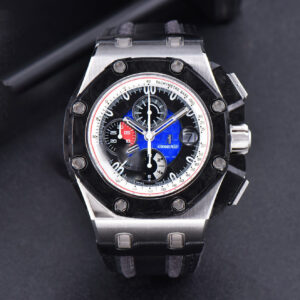 Royal Oak Offshore Grand Prix 44mm JF Real Forge Carbon Parts Blue Dial Leather Strap V3 A3126 - Image 6
