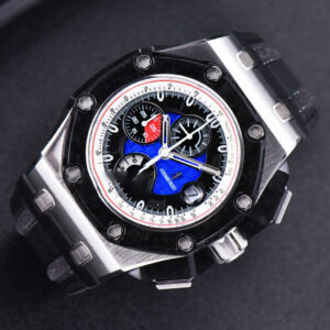 Royal Oak Offshore Grand Prix 44mm JF Real Forge Carbon Parts Blue Dial Leather Strap V3 A3126 - Image 7