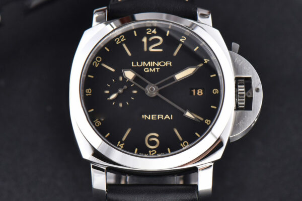 PAM531 “Q” Luminor GMT VSF 44mm Black Dial Leather Strap P9003