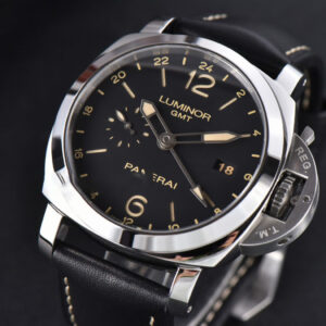 PAM531 “Q” Luminor GMT VSF 44mm Black Dial Leather Strap P9003 - Image 2